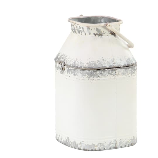 White Metal Farmhouse Decorative Jar Set
